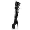 Pleaser - FLAMINGO3028 Platform Overknee Boots - Pole dance shoes - Black Product image